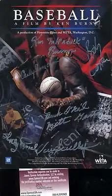 Vin Scully Jsa Signed By 7 Ken Burns Baseball Postcard Autograph • $369