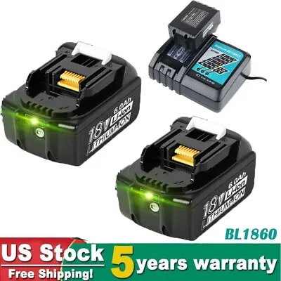 3.0 AH 18V For Makita 18V Lithium Ion LXT Battery /Charger BL1860 BL1830 Replace • $21