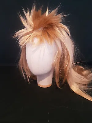 £12.66 • Buy Blonde Heavy Metal Mullet Wig Poiter Redneck Hillbilly Trash Fancy Dress