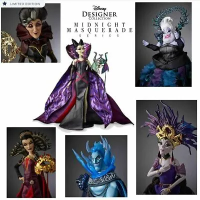 Disney Designer Midnight Masquerade Villains Limited Edition Doll Set  • $1423.99