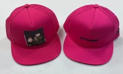 Vans Off The Wall Flat Brim Cap Adjustable Hot Pink Snapback Hat • $14.99