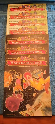 Vintage McDonald's McDonaldland Fun Times Magazine 1981&82 Lot Of 7 • $12.99