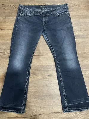 £17.60 • Buy Silver Jeans Tuesday 16 1/2 Women's Size 36x31 Blue Dark Wash Low Rise Boot Cut