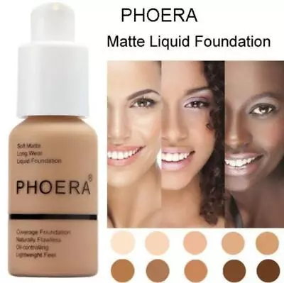 £7.99 • Buy Phoera Liquid Skin Foundation Matte Flawless Full Coverage Face Makeup Concealer