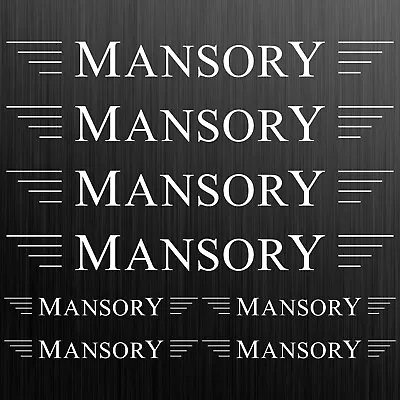 For MANSORY Sticker Decal Tuning Auto Car 8 Pieces • $17.95