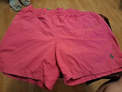 Polo By Ralph Lauren Pink Swimming Shorts - Size Medium • £15.99