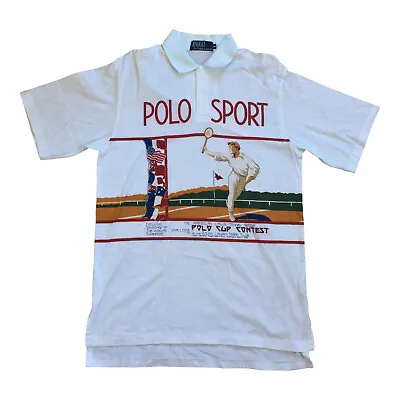 S/S 1991 Polo Ralph Lauren Tennis Stadium Cup Contest- Sport Ski Bear Beach RL • $279.95
