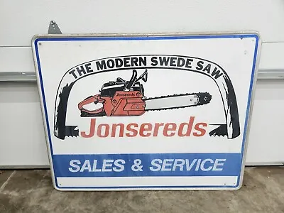 Vintage Original Jonsereds Sales & Service Sign Farm Feed Seed Chainsaw Tractor  • $299.99