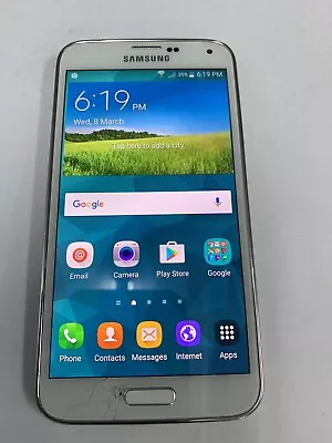 Samsung  Galaxy S5 (crack In Screen) Works Ok (080323/15) • $120