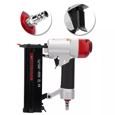 2 In1 Air Nail Gun 10-50mm Pneumatic Pin Nailer/Stapler Pneumatic Tool 75-100Psi • £26.63