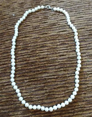 Pearl Necklace - 925 Sterling Silver Clasp - Vintage • $23