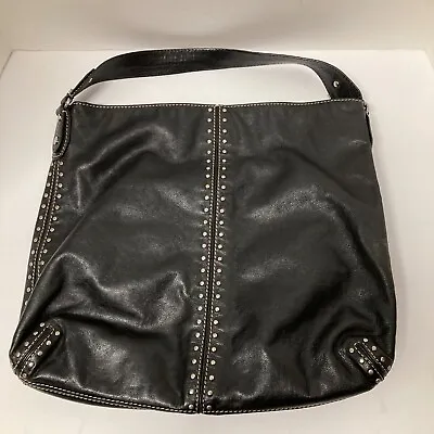 Michael Kors Astor Black Leather Studded Purse Shoulder Bag • $64.99