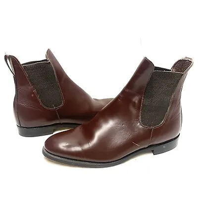 £109.99 • Buy Mens Vintage HAWKINS Of Northampton Brown Leather Dealer Boots Size UK 9 *NWD*