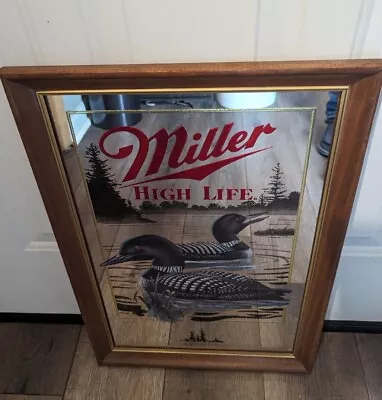 Miller High Life Loon Mirror First Edition Wildlife Series Wisconsin Bar Cave • $109.99