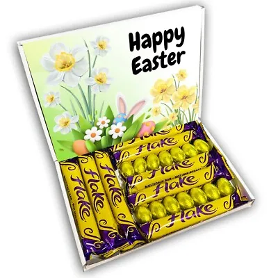Cadburys Flake Milk Chocolate & Mini Eggs Easter Gift Box Hamper Gift Present • £12.99