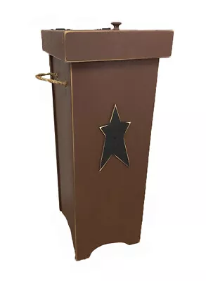 Farmhouse Wooden Trash Bin With Rope Handles- Amish Made In The USA  • $237.98