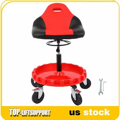 400LBS Rolling Garage Stool Adjustable Mechanic Work Shop Seat Tool • $89.05