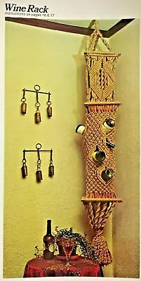 Macrame Why Knot Pattern Book Leaflet Plant Pot Hanger Wall Hangings Wine Rack + • $12.91