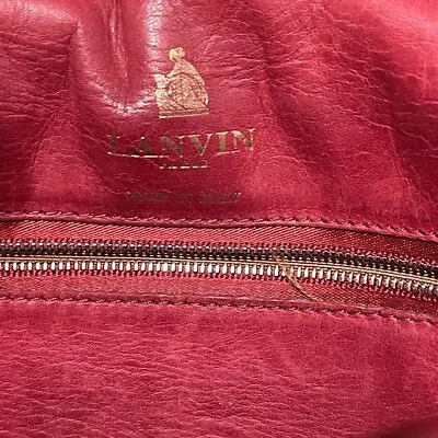 Vintage LANVIN Leather Shoulder Bag • $800