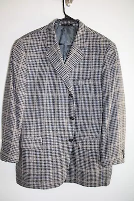 GRAY PLAID J. PRESS MAGEE Of DONEGAL WOOL & COTTON BLEND SPORT COAT S 46R Jacket • $99.93