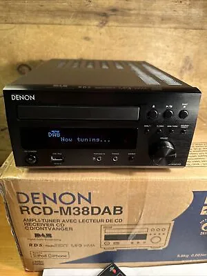£110 • Buy Denon RCD-M38DAB Mini HiFi - CD/MP3 Player, USB, DAB/FM/AM Inc Remote Immaculate