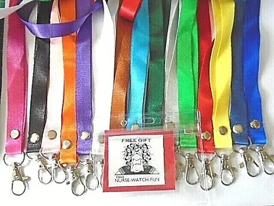 £2.50 • Buy ID Lanyard Neck Strap Clip Badge Card Holder Free Wallet 15 Colour Choices UK