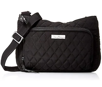 Vera Bradley Little Hipster Crossbody Shoulder Bag Purse In Classic Black • $59.99