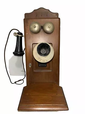 Antique Western Electric Hand Crank Wood Wall Telephone Phone • $150