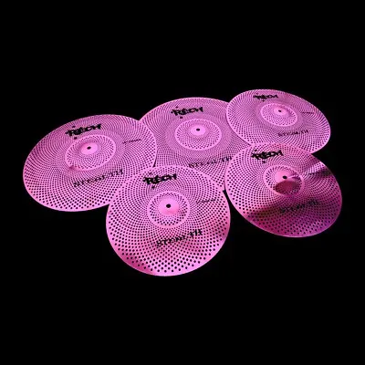 Rech Stealth 5 Pc Cymbal Set - Low Volume Cymbals - Free Cymbal Bag Purple • $299