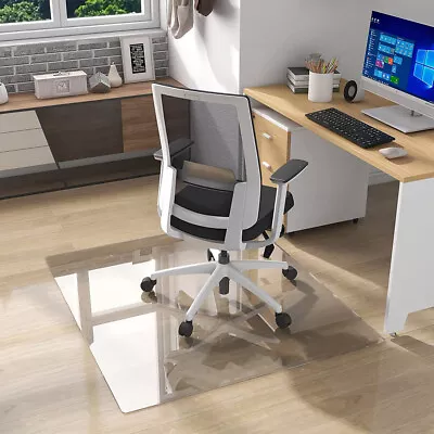 Tempered Glass Office Rolling Chair Mat For Carpet Hardfloor Protector 1/2/3 Pcs • $57.99