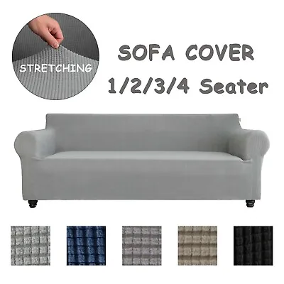 Sofa Covers 1/2/3/4 Seater Couch Cover Stretch Lounge Slipcover Protector AU • $22.49