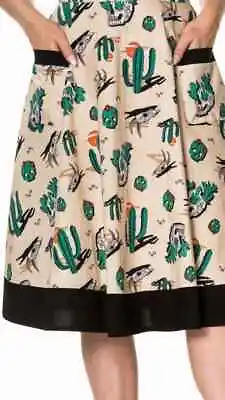 1950s Inspired Skirt S/M/L Western Country Rock Calavera Falda Estilo Años 50 • £38.47