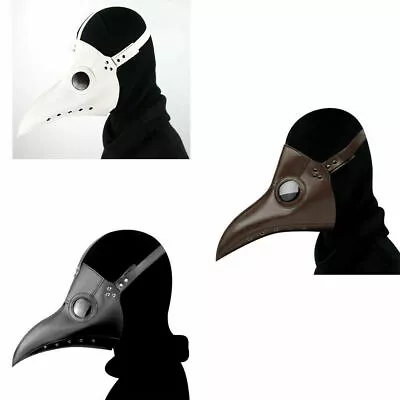 Halloween Steampunk Plague Doctor Mask Birds Mouth Long Nose Beak Faux Latex  • $20.89