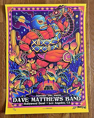 Munk One Dave Matthews Band Hollywood Bowl Los Angeles 2022 AP Poster S/N Xx/45 • $69.99