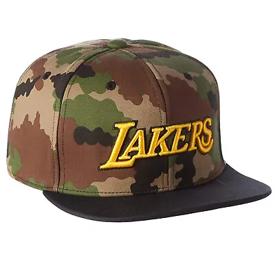 Adidas Originals Ladies Men's NBA Lakers Snapback Trucker Cap Camouflage AY9397 • £35.08