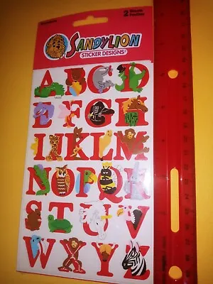 Vintage Sandylion Stickers Animal Alphabet 2 Maxi Sheet New In Package • $4.25