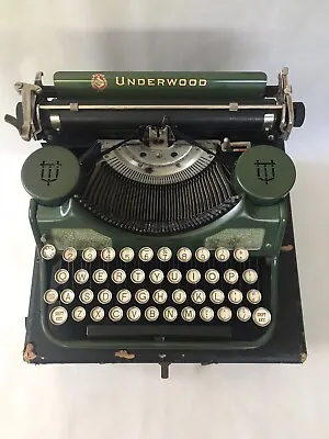 Rare 1930 Underwood Model C Portable Typewriter In Two-Tone Green • $595