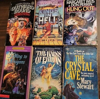 Lot Of 6 Science Fiction And Fantasy; Coulson Weis & Perrin Cherryh & Morris • $6