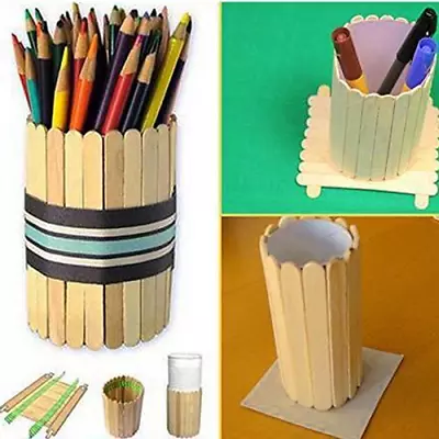  Lollipop Ice Lolly Craft Sticks Natural Wood Plain Wooden Lolly Sticks • £1.60