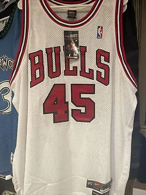 Nike NBA Chicago Bulls Flight 8403 Michael Jordan #45 Authentic Jersey Size 52 • $525
