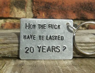 Funny 20 Years 20th Wedding Anniversary Gifts Husband Wife Love Keyring Keychain • £12.99