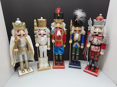 Wooden Decorative Nutcrackers 14 -15  Lot Of 5 • $35.99