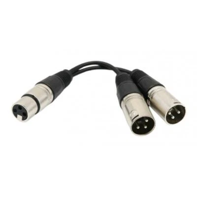 £7.86 • Buy 6  XLR 3 Pin FEMALE  To 2 Dual MALE Plug Y SPLITTER Mic PA DJ Cable