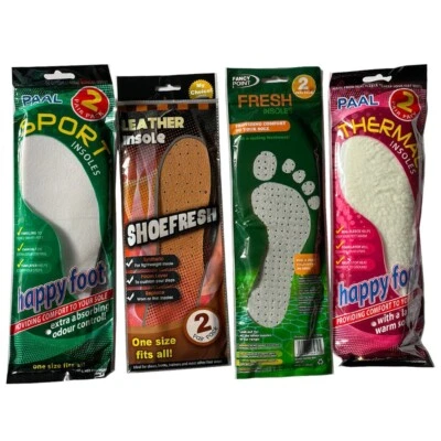 £3.39 • Buy 4 X Unisex Shoe Insoles Insert Extra Comfort Sports Anti Odours UK Size 3-11