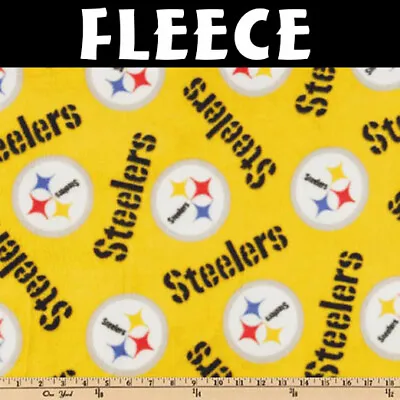$18.95 • Buy NFL Pittsburgh Steelers Yellow 6235-D Fleece Fabric By The Yard