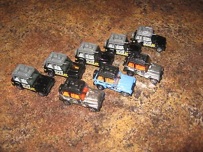 Matchbox Lot Of 8 1998 Jeep Wrangler Variation '98 Black Silver Blue Loose • $14.99