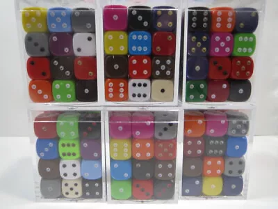 NEW Dice Cube Set Of 36 Opaque D6 (12mm) - Mix Colors • $11.04