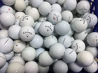 100 Callaway Hex Chrome Soft Black Tour AA Practice Shag Golf Balls  • $24.99