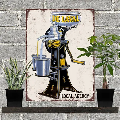 De Laval Local Agency Combine Milker Milk Cow Dairy Farm Metal Sign 9x12 60794 • $24.95