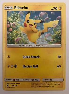 2019 Pokémon TCG Pikachu Hidden Fates 19/68 Regular Common - Used Excellent • $0.50